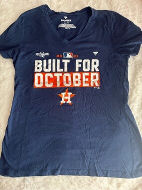 Fanatics Navy Houston Astros V-Neck Tee